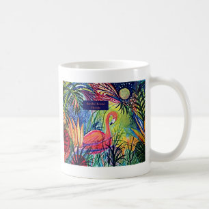 Taza De Café Arte del flamenco de la isla de Sanibel