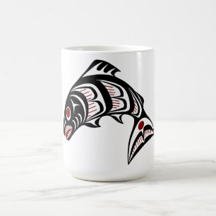 Taza De Café Arte del noroeste del Haida de la Costa del