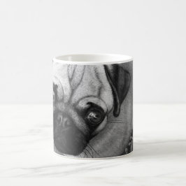 Taza De Café Arte del perro de perrito del barro amasado