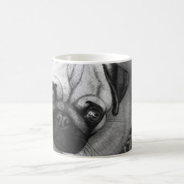 Taza De Café Arte del perro de perrito del barro amasado (Centro)