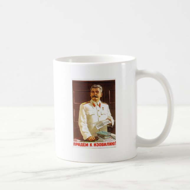Taza De Café arte del poster de stalin (Derecha)
