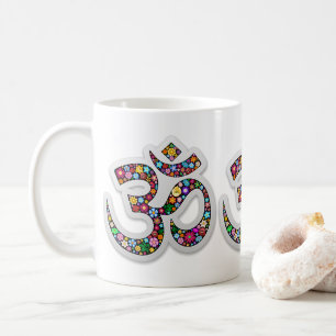 Taza De Café Arte del símbolo floral Namaste