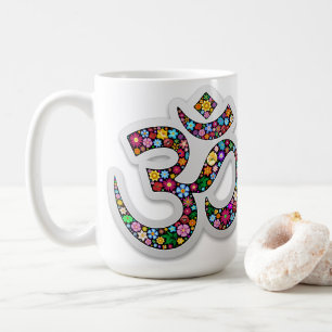 Taza De Café Arte del símbolo floral Namaste
