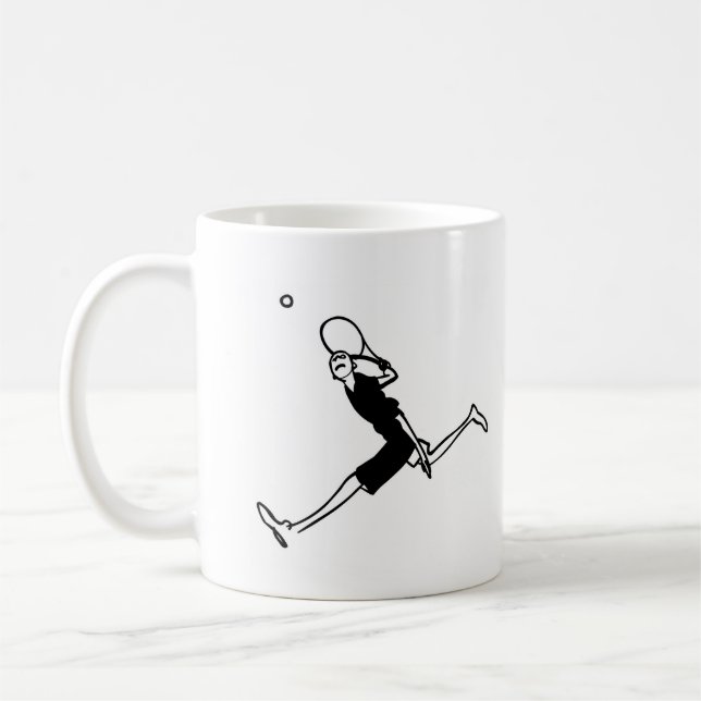 Taza De Café Arte del tenis de Kyle T. Webster (Izquierda)