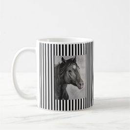 Taza De Café Arte dibujado a mano de caballo