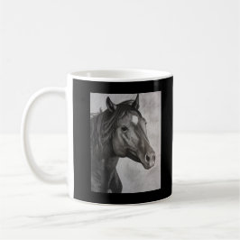 Taza De Café Arte dibujado a mano de caballo