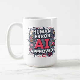 Taza De Café Arte digital aprobado por IA con error humano