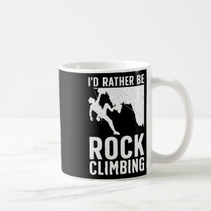 Taza De Café Arte divertido de escalada en roca para hombres y