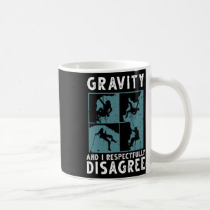 Taza De Café Arte divertido de escalada en roca para hombres y