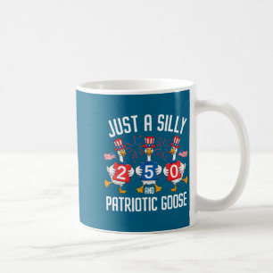 Taza De Café Arte divertido de ganso patriótico tonto
