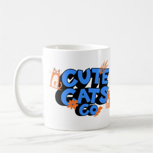 Taza De Café Arte Divertido de Gatos Lindos