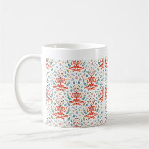 Taza De Café Arte divertido de Halloween de Namaste Yoga de esq