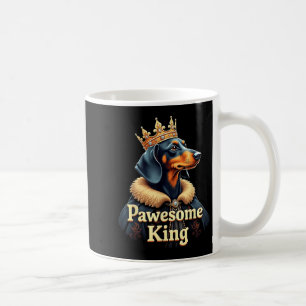 Taza De Café Arte divertido de perro salchicha rey dachshund pa