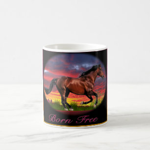 Taza De Café Arte ecuestre libre nacido