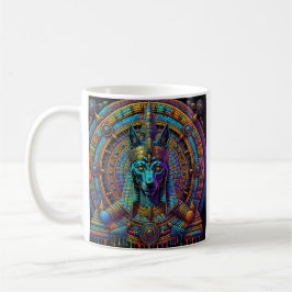 Taza De Café Arte egipcio de Anubis