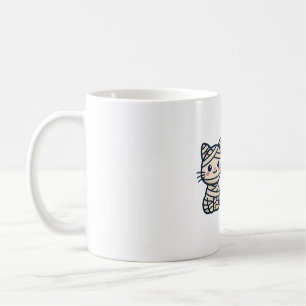 Taza De Café Arte egipcio de Halloween del gato momia