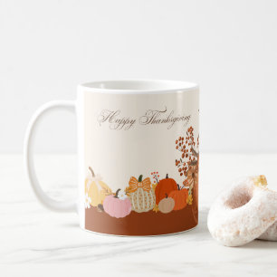 Taza De Café Arte elegante de calabaza de Acción de Gracias