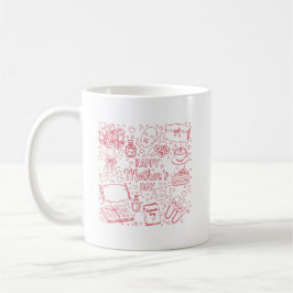 Taza De Café Arte elegante del Día de la Madre