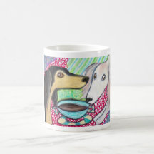 Arte emplumado café de consumición de SALUKI