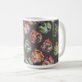 Taza De Café Arte en acuarela de hojas que caen de otoño rústic