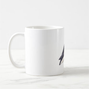 Taza De Café arte en acuarela de la especie de ave frailecillo 