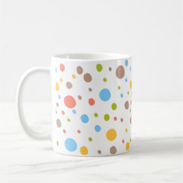 Taza De Café Arte 🎨 en círculos: Polka Dot Delight Mug