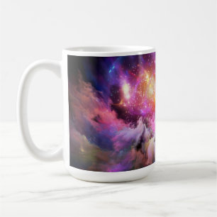 Taza De Café Arte en la nube de SlipperyJoe abstracto vibrante