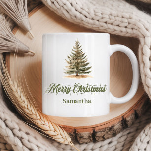 Taza De Café Arte escandinavo rústico y terrenal, nombre person