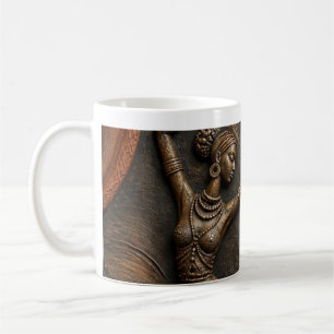 Taza De Café Arte esculpido de la herencia tribal africana