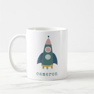 Taza De Café Arte espacial personalizado de Guay de Cute Rocket
