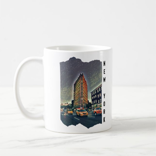 Taza De Café Arte estético de Nueva York (Izquierda)