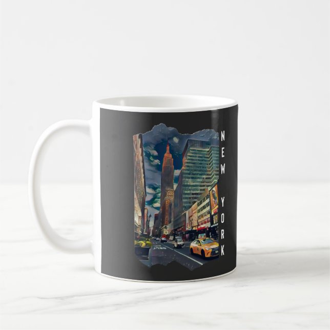 Taza De Café Arte estético de Nueva York (Izquierda)