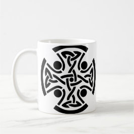 Taza De Café Arte fino de nudo de cruz celta antigua