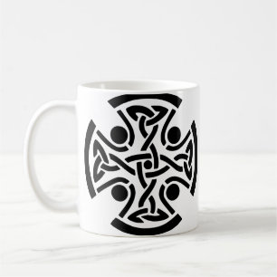 Taza De Café Arte fino de nudo de cruz celta antigua