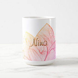 Taza De Café Arte Floral de Atardecer Nina Café