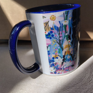 Taza De Café Arte floral moderno y caprichoso
