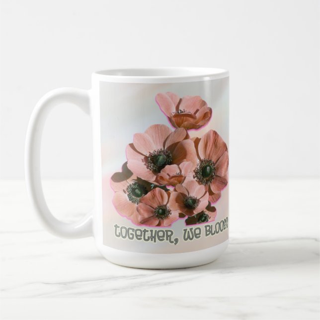 Taza De Café arte floral rosa (Izquierda)