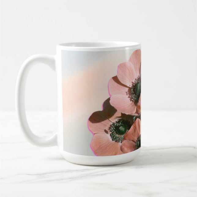 Taza De Café arte floral rosa (Izquierda)
