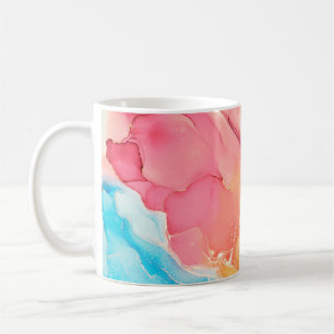 Taza De Café Arte fluido abstracto de lujo natural en alco