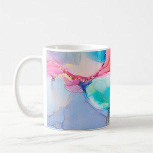 Taza De Café Arte fluido abstracto de lujo natural en alco