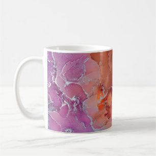 Taza De Café Arte fluido. Fondo colorido "bstract" moderno