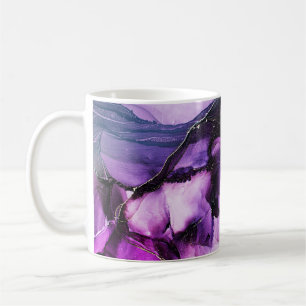 Taza De Café Arte fluido: Purple and Gold Luxury