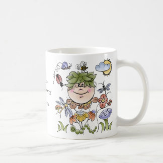 Taza De Café Arte folclórico de hadas en el jardín de bebé de n