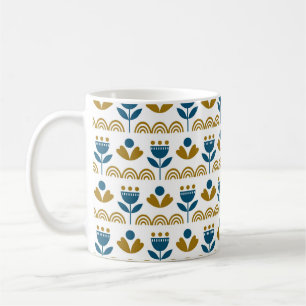 Taza De Café Arte folclórico escandinavo patrón vintage sin f
