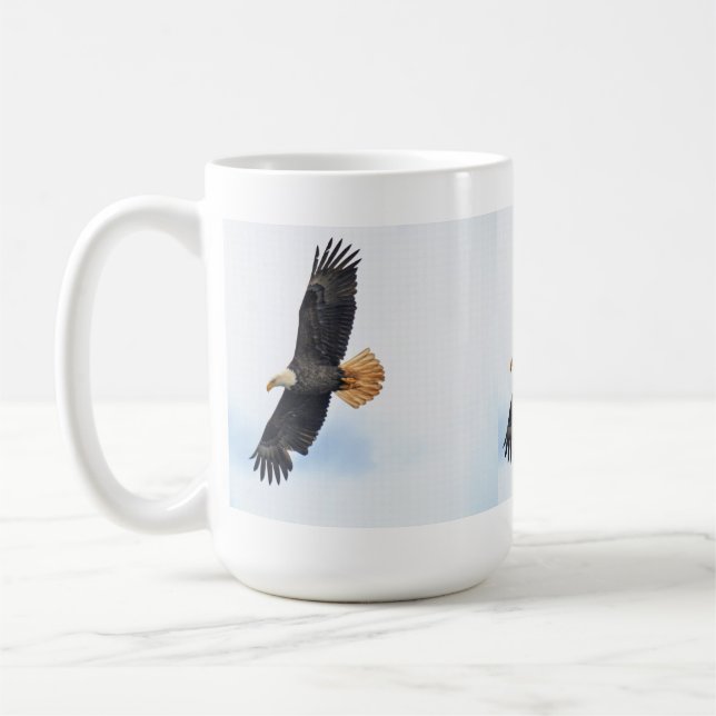 Taza De Café Arte fotográfico del águila calva salvaje (Izquierda)