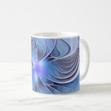 Arte fractal moderno abstracto lavanda azul
