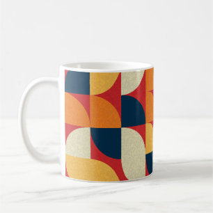 Taza De Café Arte Generativo: Círculos de barrio coloridos