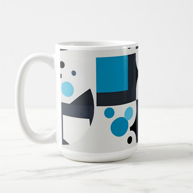 Taza De Café Arte geométrico abstracto moderno (Izquierda)