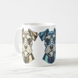 Taza De Café Arte geométrico de Schnauzer
