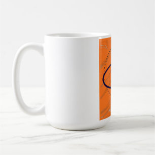 TAZA DE CAFÉ ARTE GEOMÉTRICO NARANJA